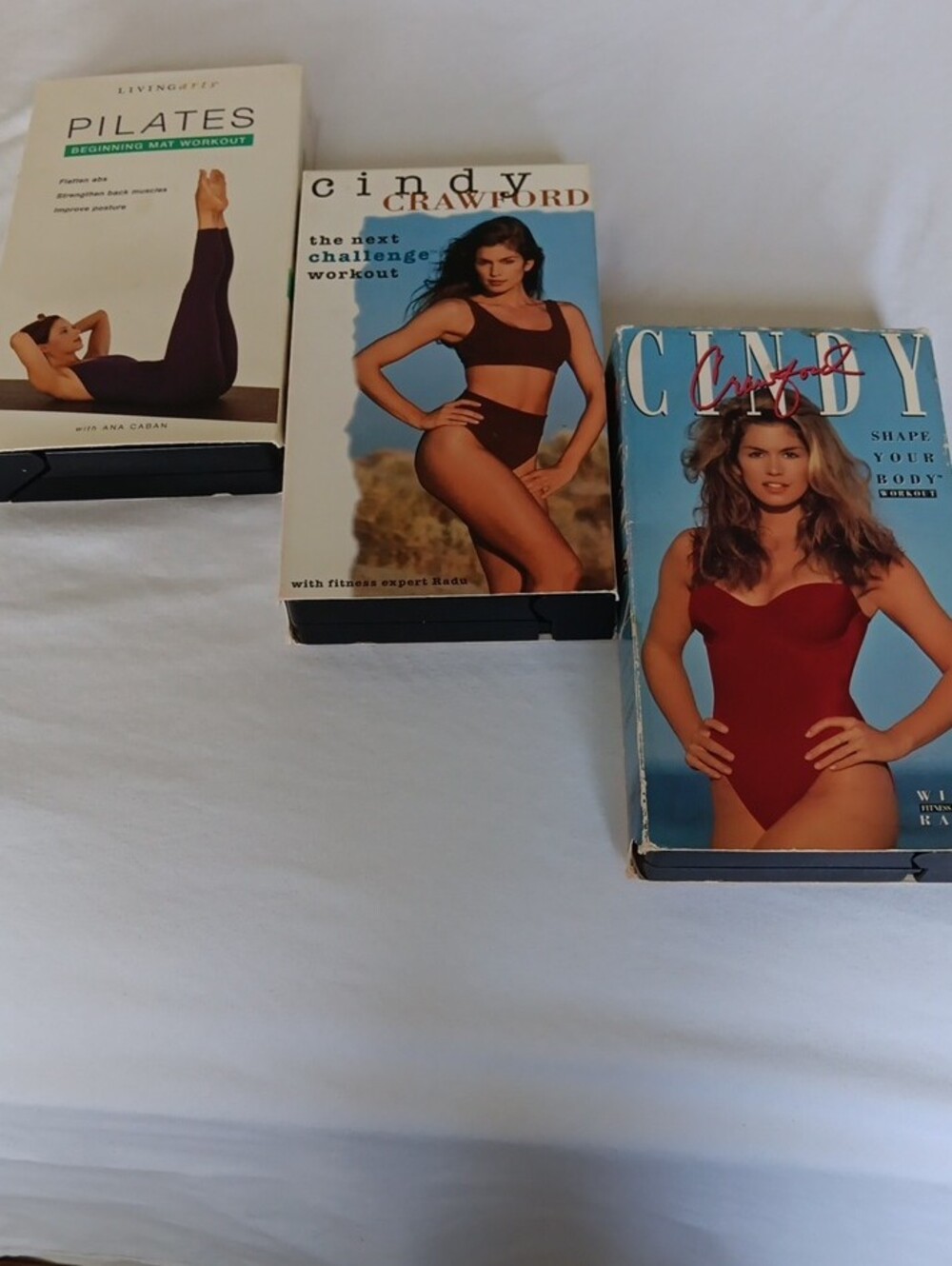 Vintage Bundle.3 VHS Exercise VideosThe Next Challenge,Shape Your Body ,Pilates.